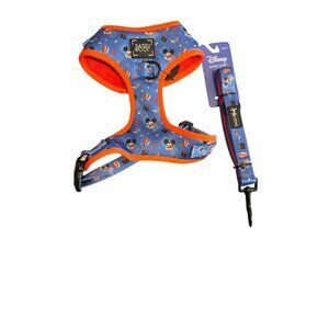 Disney Sassy Woof Harness Leash Set Blue Red Mickey Mouse Size Medium NWT